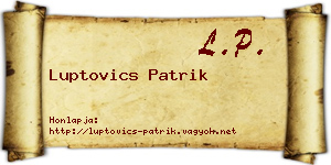 Luptovics Patrik névjegykártya